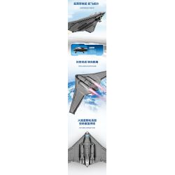 SEMBO 202197 non  MỘT QUỐC GIA HÙNG MẠNH MÁY BAY NÉM BOM TÀNG HÌNH bộ đồ chơi xếp lắp ráp ghép mô hình Military Army Quân Sự Bộ Đội 1163 khối