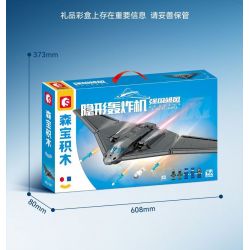 SEMBO 202197 non  MỘT QUỐC GIA HÙNG MẠNH MÁY BAY NÉM BOM TÀNG HÌNH bộ đồ chơi xếp lắp ráp ghép mô hình Military Army Quân Sự Bộ Đội 1163 khối
