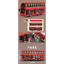 ZHEGAO 991012 non  XE BUÝT HAI TẦNG HỒNG KÔNG bộ đồ chơi xếp lắp ráp ghép mô hình City NOSTALGIC CLASSIC BUS Thành Phố 891 khối