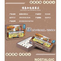 ZHEGAO 991008 non  XE BUÝT HAI TẦNG CỔ ĐIỂN bộ đồ chơi xếp lắp ráp ghép mô hình City NOSTALGIC CLASSIC BUS Thành Phố 860 khối