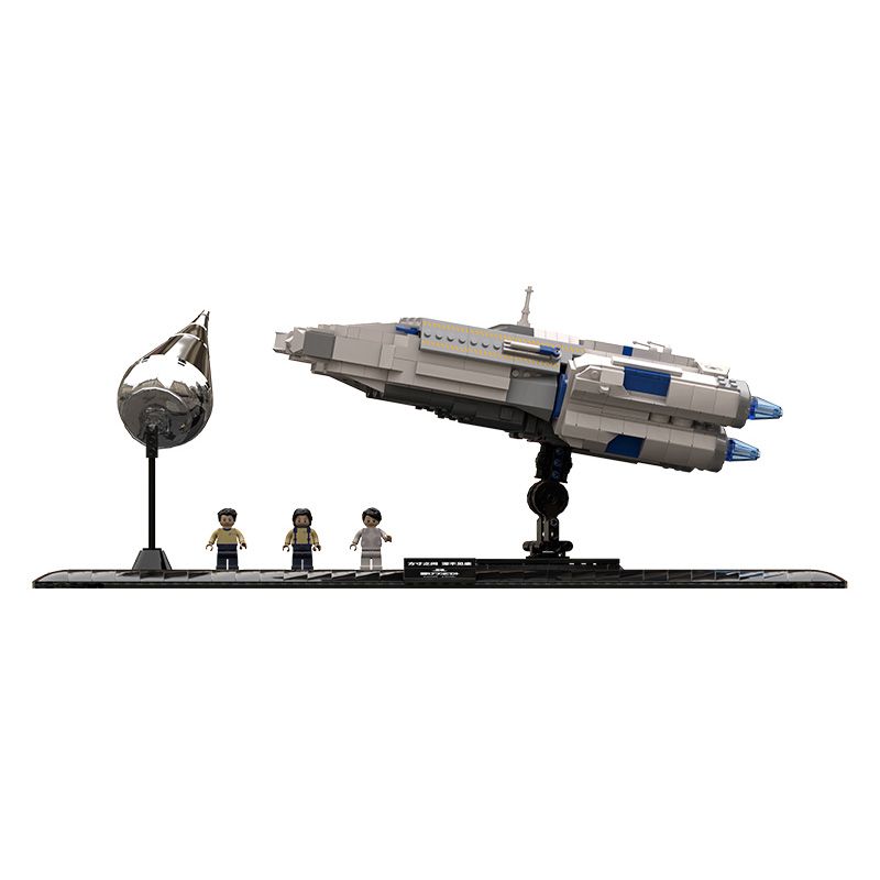 YHD 900500200026 non  BA VẬT THỂ VƯỢT RA NGOÀI TRỌNG LỰC TÀU CON THOI KHÔNG GIAN MÀU XANH bộ đồ chơi xếp lắp ráp ghép mô hình Movie & Game Phim Và Trò Chơi 1340 khối