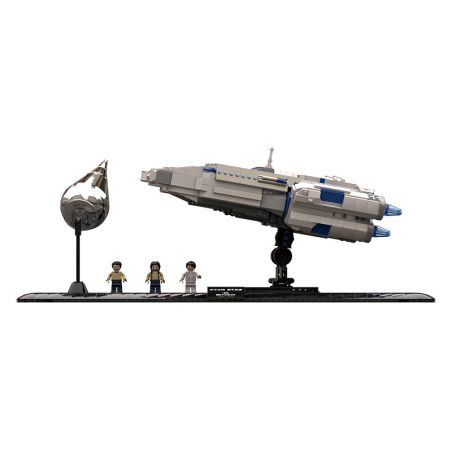 YHD 900500200026 non  BA VẬT THỂ VƯỢT RA NGOÀI TRỌNG LỰC TÀU CON THOI KHÔNG GIAN MÀU XANH bộ đồ chơi xếp lắp ráp ghép mô hình Movie & Game Phim Và Trò Chơi 1340 khối