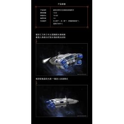 YHD 900500200026 non  BA VẬT THỂ VƯỢT RA NGOÀI TRỌNG LỰC TÀU CON THOI KHÔNG GIAN MÀU XANH bộ đồ chơi xếp lắp ráp ghép mô hình Movie & Game Phim Và Trò Chơi 1340 khối