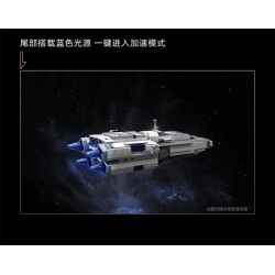 YHD 900500200026 non  BA VẬT THỂ VƯỢT RA NGOÀI TRỌNG LỰC TÀU CON THOI KHÔNG GIAN MÀU XANH bộ đồ chơi xếp lắp ráp ghép mô hình Movie & Game Phim Và Trò Chơi 1340 khối