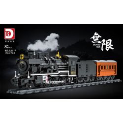 DK 80017 non  SÁT QUỶ CHUYẾN TÀU MUGEN bộ đồ chơi xếp lắp ráp ghép mô hình City ASSEMELED UNLIMITED TRAIN Thành Phố 1760 khối