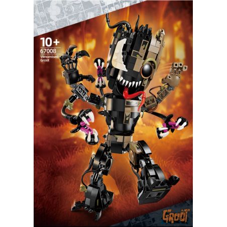 NOT  VENOMIZED GROOT 76249 67008 xếp lắp ráp ghép mô hình GROOT BỊ NHIỄM ĐỘC NỌC Marvel Super Heroes Siêu Anh Hùng Marvel 630 khối