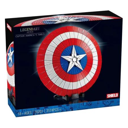 NOT  BUILDABLE CAPTAIN AMERICA'S SHEILD 76262 ZIMO 70201 xếp lắp ráp ghép mô hình KHIÊN CỦA CAPTAIN AMERICA ĐỘI TRƯỞNG MỸ Marvel Super Heroes Siêu Anh Hùng Marvel 3128 khối