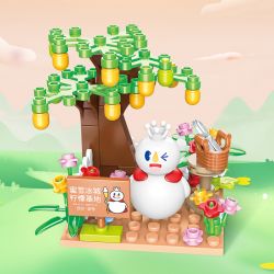 MIXUE ICE CITY A820001 820001 non  THÀNH PHỐ BĂNG MIXUE VƯỜN CHANH VUA TUYẾT bộ đồ chơi xếp lắp ráp ghép mô hình 80 khối