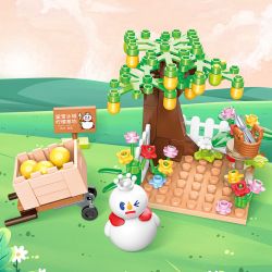 MIXUE ICE CITY A820001 820001 non  THÀNH PHỐ BĂNG MIXUE VƯỜN CHANH VUA TUYẾT bộ đồ chơi xếp lắp ráp ghép mô hình 80 khối