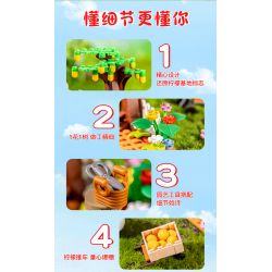 MIXUE ICE CITY A820001 820001 non  THÀNH PHỐ BĂNG MIXUE VƯỜN CHANH VUA TUYẾT bộ đồ chơi xếp lắp ráp ghép mô hình 80 khối