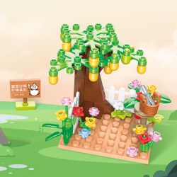 MIXUE ICE CITY A820001 820001 non  THÀNH PHỐ BĂNG MIXUE VƯỜN CHANH VUA TUYẾT bộ đồ chơi xếp lắp ráp ghép mô hình 80 khối