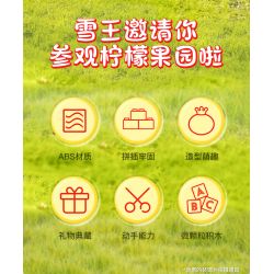 MIXUE ICE CITY A820001 820001 non  THÀNH PHỐ BĂNG MIXUE VƯỜN CHANH VUA TUYẾT bộ đồ chơi xếp lắp ráp ghép mô hình 80 khối