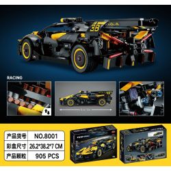 NOT  BUGATTI BOLIDE 42162 8001 xếp lắp ráp ghép mô hình BUGATTI SỦA BOLIDE AGILE XANH tỷ lệ 1:16  Kỹ Thuật Công Nghệ Cao Mô Hình Phương Tiện 905 khối