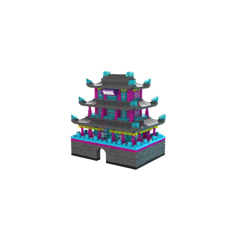 JAKI JK5181 5181 THỦY TRIỀU QUỐC GIA CYBER ​​​​JIAYUGUAN bộ đồ chơi xếp lắp ráp ghép mô hình Arts & Crafts