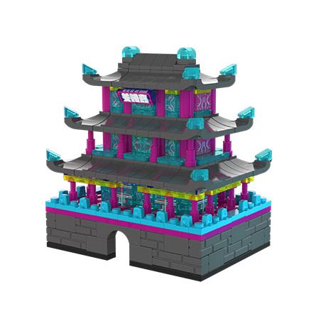 JAKI JK5181 5181 THỦY TRIỀU QUỐC GIA CYBER ​​​​JIAYUGUAN bộ đồ chơi xếp lắp ráp ghép mô hình Arts & Crafts