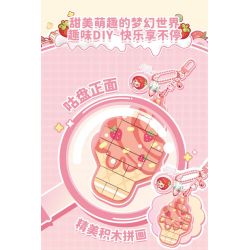 SEMBO 616006 HÀNH TINH KẸO MÓC KHÓA MATCHA KEM GUGUJI bộ đồ chơi xếp lắp ráp ghép mô hình Girl Con Gái