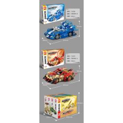 SEMBO 714304 HẠM ĐỘI TUYỆT VỜI XE NGUYÊN TỐ VÀNG bộ đồ chơi xếp lắp ráp ghép mô hình Racers Đua Tốc Độ 323 khối