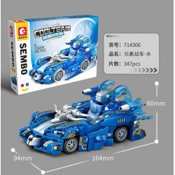 SEMBO 714305 HẠM ĐỘI MÁT MẺ XE NGUYÊN TỐ TRÁI ĐẤT bộ đồ chơi xếp lắp ráp ghép mô hình Racers Đua Tốc Độ 327 khối