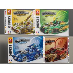 SEMBO 714306 HẠM ĐỘI MÁT MẺ NƯỚC XE NGUYÊN TỐ bộ đồ chơi xếp lắp ráp ghép mô hình Racers Đua Tốc Độ 347 khối