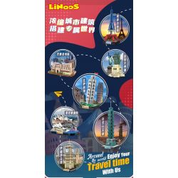 LINOOS LN7057 7057 THÁP EIFFEL bộ đồ chơi xếp lắp ráp ghép mô hình Architecture FAMOUS LANDMARK THE EIFFEL TOWER Công Trình Kiến Trúc 303 khối