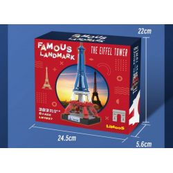 LINOOS LN7057 7057 THÁP EIFFEL bộ đồ chơi xếp lắp ráp ghép mô hình Architecture FAMOUS LANDMARK THE EIFFEL TOWER Công Trình Kiến Trúc 303 khối