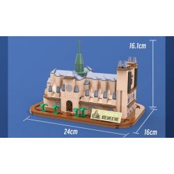 LINOOS LN7058 7058 NHÀ THỜ ĐỨC BÀ PARIS bộ đồ chơi xếp lắp ráp ghép mô hình Architecture FAMOUS LANDMARK NOTRE DAME DE PARIS Công Trình Kiến Trúc 303 khối