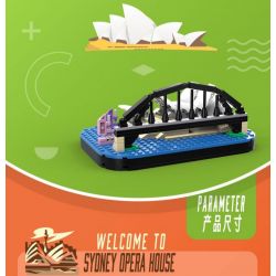 LINOOS LN7061 7061 NHÀ HÁT OPERA SYDNEY bộ đồ chơi xếp lắp ráp ghép mô hình Architecture FAMOUS LANDMARK SYDNEY OPERA HOUSE Công Trình Kiến Trúc 284 khối