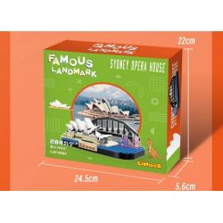 LINOOS LN7061 7061 NHÀ HÁT OPERA SYDNEY bộ đồ chơi xếp lắp ráp ghép mô hình Architecture FAMOUS LANDMARK SYDNEY OPERA HOUSE Công Trình Kiến Trúc 284 khối