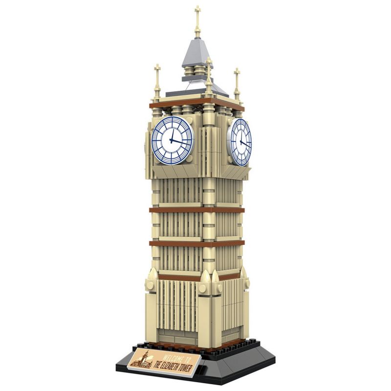 LINOOS LN7062 7062 THÁP ELIZABETH bộ đồ chơi xếp lắp ráp ghép mô hình Architecture FAMOUS LANDMARK THE ELIZABETH TOWER Công Trình Kiến Trúc 364 khối