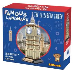 LINOOS LN7062 7062 THÁP ELIZABETH bộ đồ chơi xếp lắp ráp ghép mô hình Architecture FAMOUS LANDMARK THE ELIZABETH TOWER Công Trình Kiến Trúc 364 khối