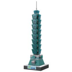 LINOOS LN7040 7040 TÒA NHÀ ĐÀI BẮC 101 bộ đồ chơi xếp lắp ráp ghép mô hình Architecture FAMOUS LANDMARK TAIPEI 101 BUILDING Công Trình Kiến Trúc 383 khối