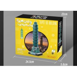 LINOOS LN7040 7040 TÒA NHÀ ĐÀI BẮC 101 bộ đồ chơi xếp lắp ráp ghép mô hình Architecture FAMOUS LANDMARK TAIPEI 101 BUILDING Công Trình Kiến Trúc 383 khối