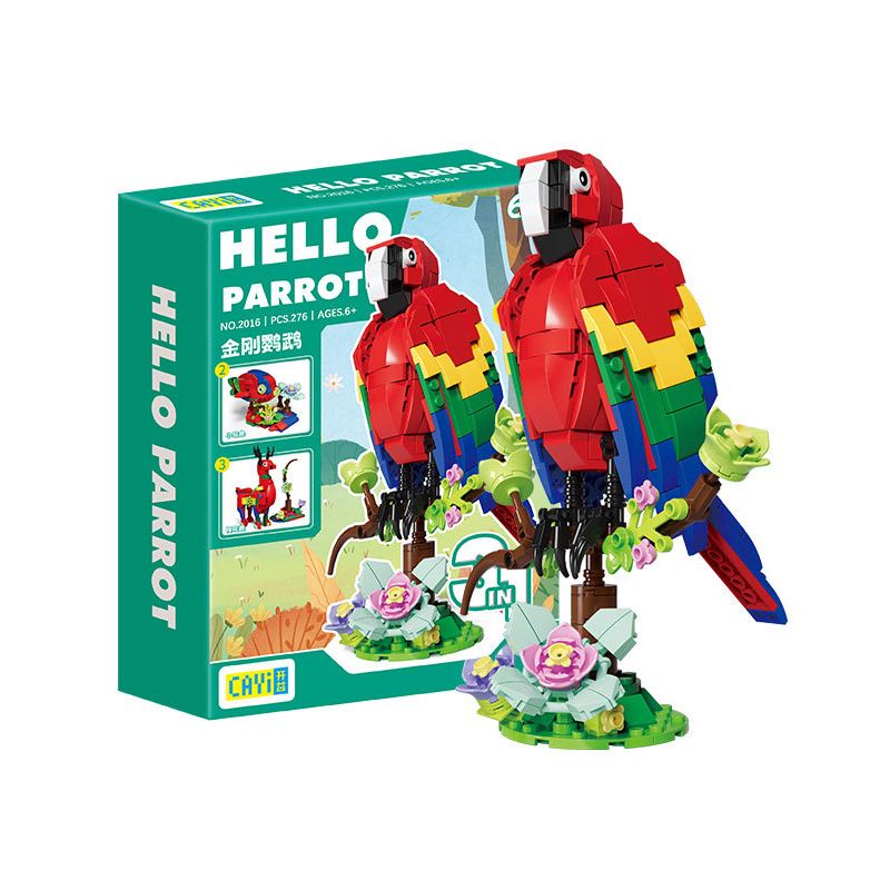 CAYI 2016 VẸT CÁ HƯƠU bộ đồ chơi xếp lắp ráp ghép mô hình Creator HELLO PARROT Sáng Tạo 276 khối