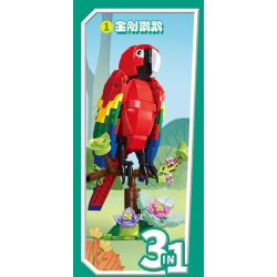 CAYI 2016 VẸT CÁ HƯƠU bộ đồ chơi xếp lắp ráp ghép mô hình Creator HELLO PARROT Sáng Tạo 276 khối