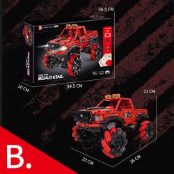 HAPPY BUILD PANGU YC-23035 23035 YC23035 RED RAPTOR MAI LUN STUNT XE ĐỊA HÌNH bộ đồ chơi xếp lắp ráp ghép mô hình Technic PICKUP TRUCK ROAD KING Kỹ Thuật Công Nghệ Cao Mô Hình Phương Tiện 1640 khối
