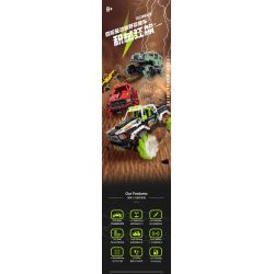 HAPPY BUILD PANGU YC-23035 23035 YC23035 RED RAPTOR MAI LUN STUNT XE ĐỊA HÌNH bộ đồ chơi xếp lắp ráp ghép mô hình Technic PICKUP TRUCK ROAD KING Kỹ Thuật Công Nghệ Cao Mô Hình Phương Tiện 1640 khối