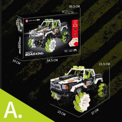 HAPPY BUILD PANGU YC-23036 23036 YC23036 GRAFFITI RAPTOR MAI LUN ĐÓNG THẾ XE ĐỊA HÌNH bộ đồ chơi xếp lắp ráp ghép mô hình Technic PICKUP TRUCK ROAD KING Kỹ Thuật Công Nghệ Cao Mô Hình Phương Tiện 1550 khối