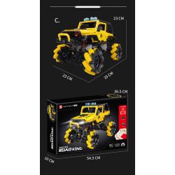 HAPPY BUILD PANGU YC-23036 23036 YC23036 GRAFFITI RAPTOR MAI LUN ĐÓNG THẾ XE ĐỊA HÌNH bộ đồ chơi xếp lắp ráp ghép mô hình Technic PICKUP TRUCK ROAD KING Kỹ Thuật Công Nghệ Cao Mô Hình Phương Tiện 1550 khối