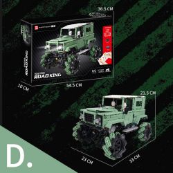 HAPPY BUILD PANGU YC-23037 23037 YC23037 LAND ROVER DEFENDER MCLUN STUNT XE ĐỊA HÌNH bộ đồ chơi xếp lắp ráp ghép mô hình Technic PICKUP TRUCK ROAD KING Kỹ Thuật Công Nghệ Cao Mô Hình Phương Tiện 1670 khối