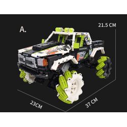 HAPPY BUILD PANGU YC-23037 23037 YC23037 LAND ROVER DEFENDER MCLUN STUNT XE ĐỊA HÌNH bộ đồ chơi xếp lắp ráp ghép mô hình Technic PICKUP TRUCK ROAD KING Kỹ Thuật Công Nghệ Cao Mô Hình Phương Tiện 1670 khối