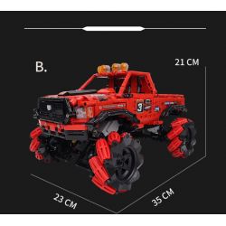 HAPPY BUILD PANGU YC-23037 23037 YC23037 LAND ROVER DEFENDER MCLUN STUNT XE ĐỊA HÌNH bộ đồ chơi xếp lắp ráp ghép mô hình Technic PICKUP TRUCK ROAD KING Kỹ Thuật Công Nghệ Cao Mô Hình Phương Tiện 1670 khối
