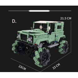 HAPPY BUILD PANGU YC-23037 23037 YC23037 LAND ROVER DEFENDER MCLUN STUNT XE ĐỊA HÌNH bộ đồ chơi xếp lắp ráp ghép mô hình Technic PICKUP TRUCK ROAD KING Kỹ Thuật Công Nghệ Cao Mô Hình Phương Tiện 1670 khối