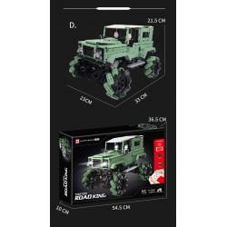 HAPPY BUILD PANGU YC-23038 23038 YC23038 WRANGLER MAI LUN ĐÓNG THẾ XE ĐỊA HÌNH bộ đồ chơi xếp lắp ráp ghép mô hình Technic PICKUP TRUCK ROAD KING Kỹ Thuật Công Nghệ Cao Mô Hình Phương Tiện 1490 khối