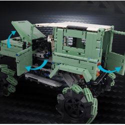 HAPPY BUILD PANGU YC-23038 23038 YC23038 WRANGLER MAI LUN ĐÓNG THẾ XE ĐỊA HÌNH bộ đồ chơi xếp lắp ráp ghép mô hình Technic PICKUP TRUCK ROAD KING Kỹ Thuật Công Nghệ Cao Mô Hình Phương Tiện 1490 khối