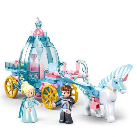 SLUBAN M38-B0896 B0896 0896 M38B0896 38-B0896 GIẤC MƠ HỒNG XE NGỰA BĂNG TUYẾT bộ đồ chơi xếp lắp ráp ghép mô hình Girl Con Gái 191 khối