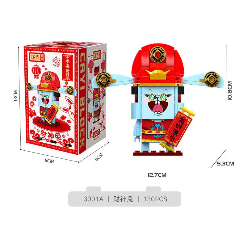 CAYI 3001A 3001B 3001C 3001D THỎ MAY MẮN bộ đồ chơi xếp lắp ráp ghép mô hình Creator Sáng Tạo 505 khối