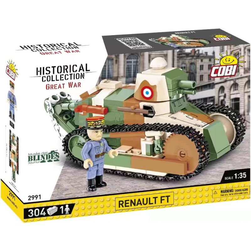 COBI 2991 2992 XE TĂNG RENAULT FT bộ đồ chơi xếp lắp ráp ghép mô hình Military Army Quân Sự Bộ Đội 304 khối
