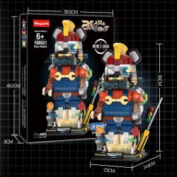 WANGAO 188021 KỸ SƯ CYBER ​​GẤU CƠ KHÍ 400% bộ đồ chơi xếp lắp ráp ghép mô hình