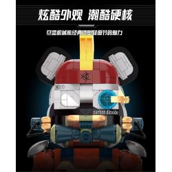 WANGAO 188021 KỸ SƯ CYBER ​​GẤU CƠ KHÍ 400% bộ đồ chơi xếp lắp ráp ghép mô hình