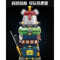 WANGAO 188021 KỸ SƯ CYBER ​​GẤU CƠ KHÍ 400% bộ đồ chơi xếp lắp ráp ghép mô hình